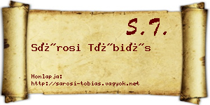 Sárosi Tóbiás névjegykártya